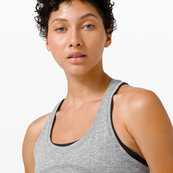 lululemon swiftly tech racerback tank 2.0 in slate/white - Picture 2 of 5